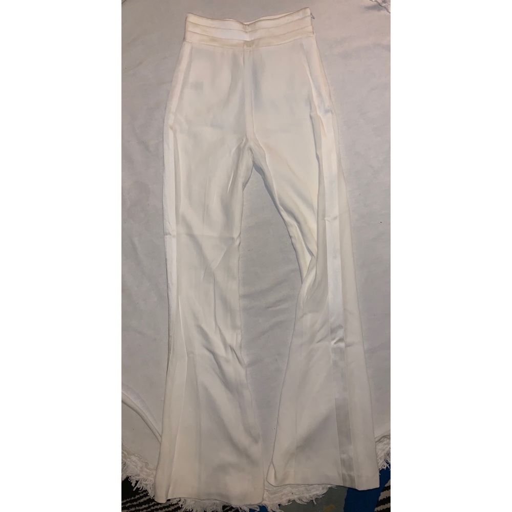 High waisted wide leg trousers